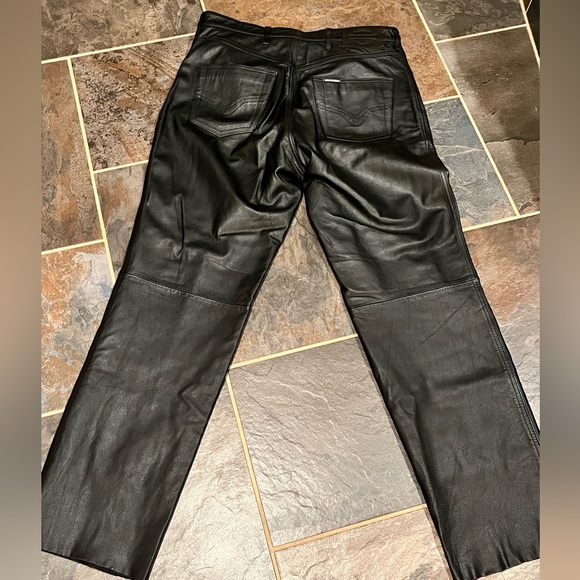 Harley Davidson Men’s genuine leather pants-Size 34 - Picture 3 of 7